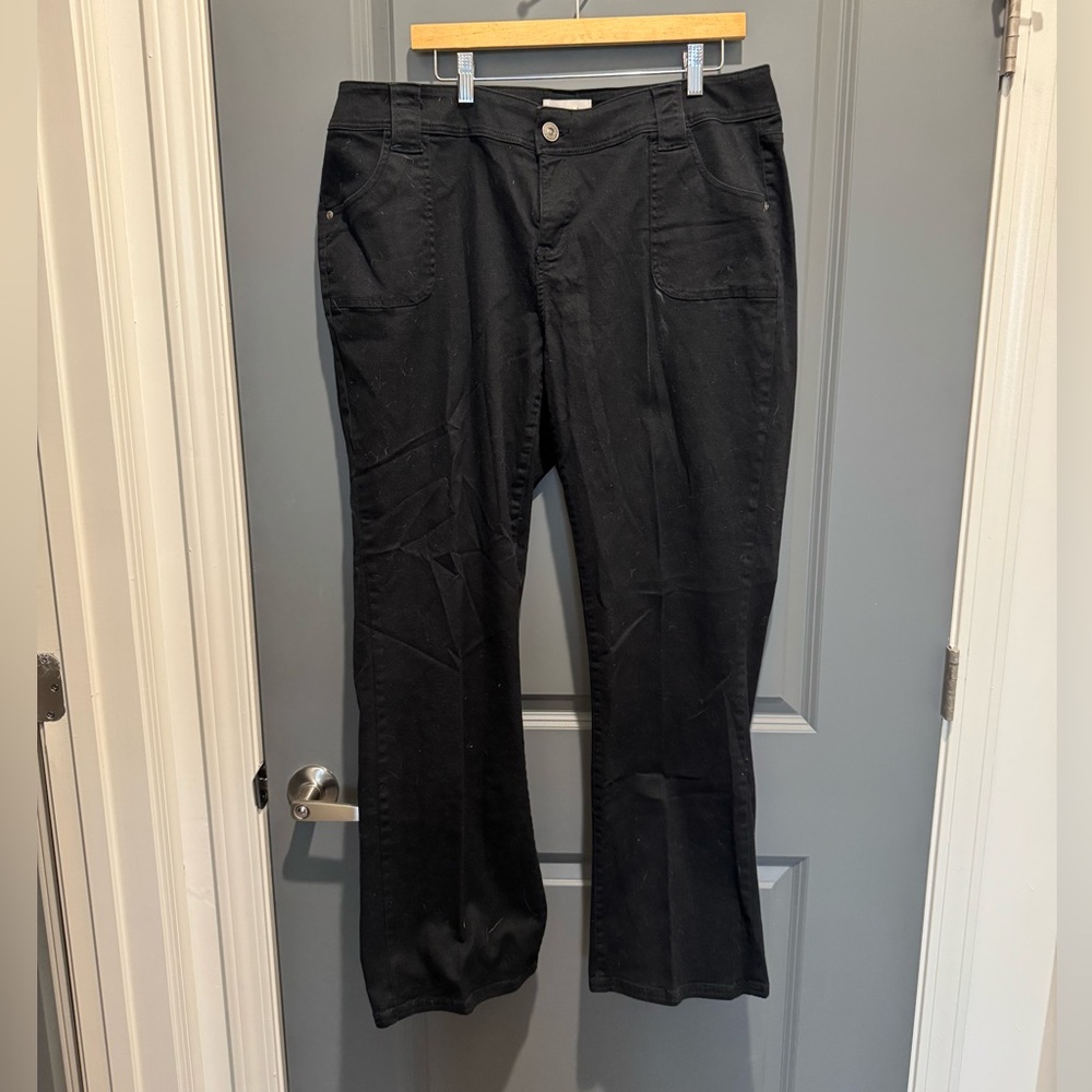 Venezia Charcoal Embroidered Flare Jeans